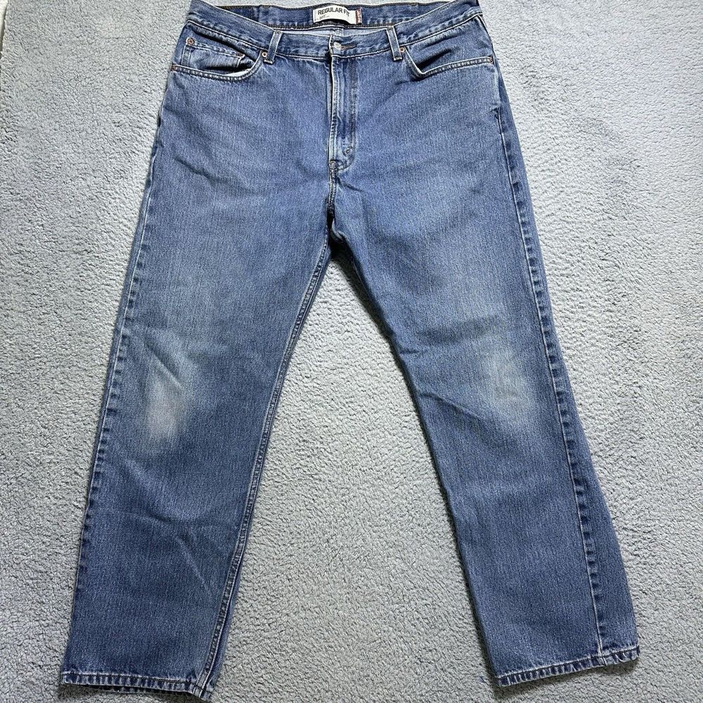 Levis 505 Mens 40x32 Jeans Regular Fit Work Cowboy Straight Stain Y2K 2007